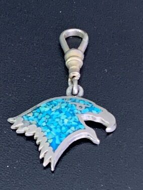 Native American Eagle Head Turquoise pendant